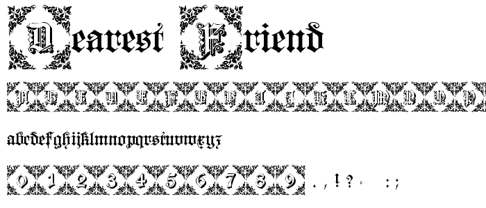 Dearest Friend font